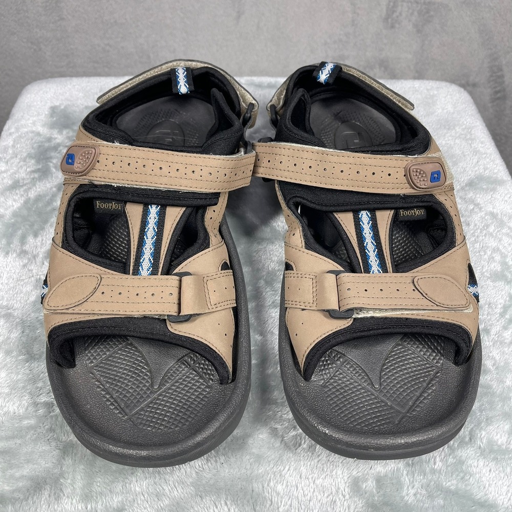 FootJoy Golf Sandals Mens 12 M Dark Taupe Spiked Golf Shoes 45318